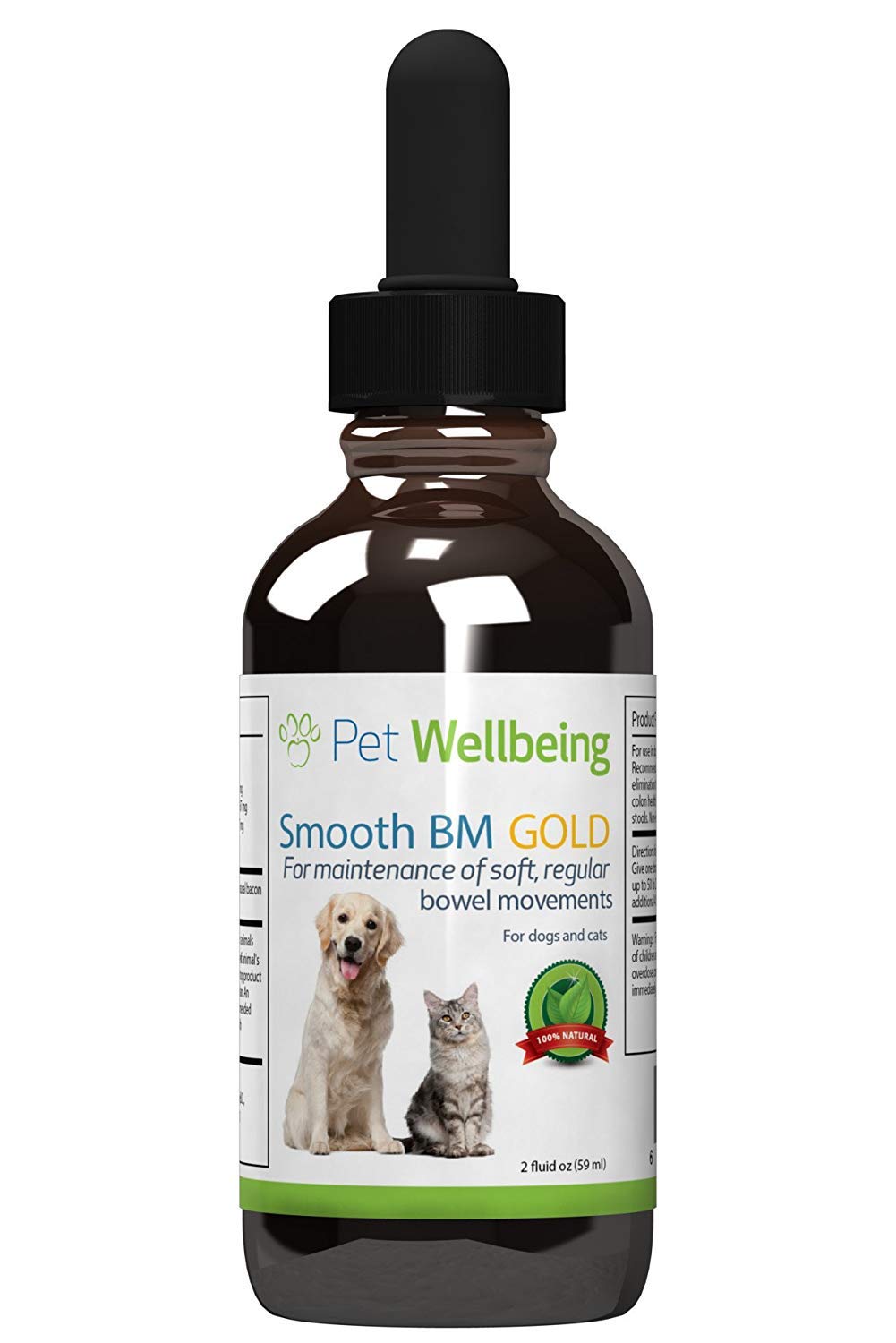 Pet Wellbeing Smooth BM Gold for Dogs - Supports Healthy Bowel Movements, Normal Consistency, Gastrointestinal Health, Triphala - Veterinarian-Formulated Herbal Supplement 2 oz (59 ml)