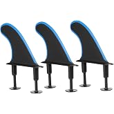 SIUKE surf fins 3pcs Soft Surfboard Fins with Screws 4.5 Inch Surf Fins for Soft Surfboard Longboard Surfing Accessories, Type 2