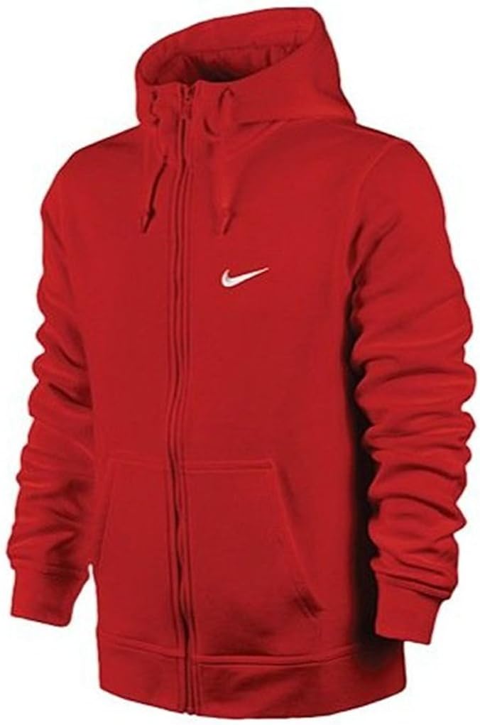 nike men's club swoosh full zip fleece hoodie