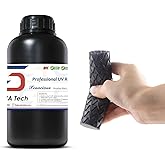 Siraya Tech Tenacious 3D Printer Flexible 405nm UV-Curing Resin with High Impact Resistance Standard Photopolymer Resin for LCD DLP 3D Printing and 8K Capable (1kg, Obsidian Black)