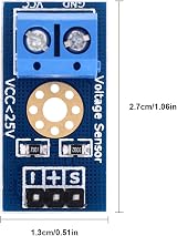 Akozon 4pcs 25V Voltage Sensor Module Board Max Detector Range 3-Terminal Set view 5