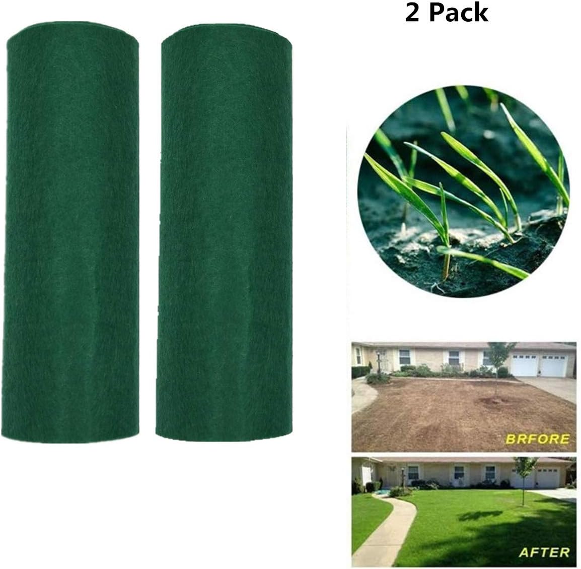 HFBlins 2 PCS Biodegradable Grass Mat 7.87 x 118 Grass