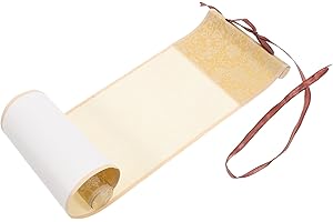 TEHAUX Rouleau vintage vierge à suspendre pour décoration murale, mini rouleau de papier rétro pour calligraphie chinoise et