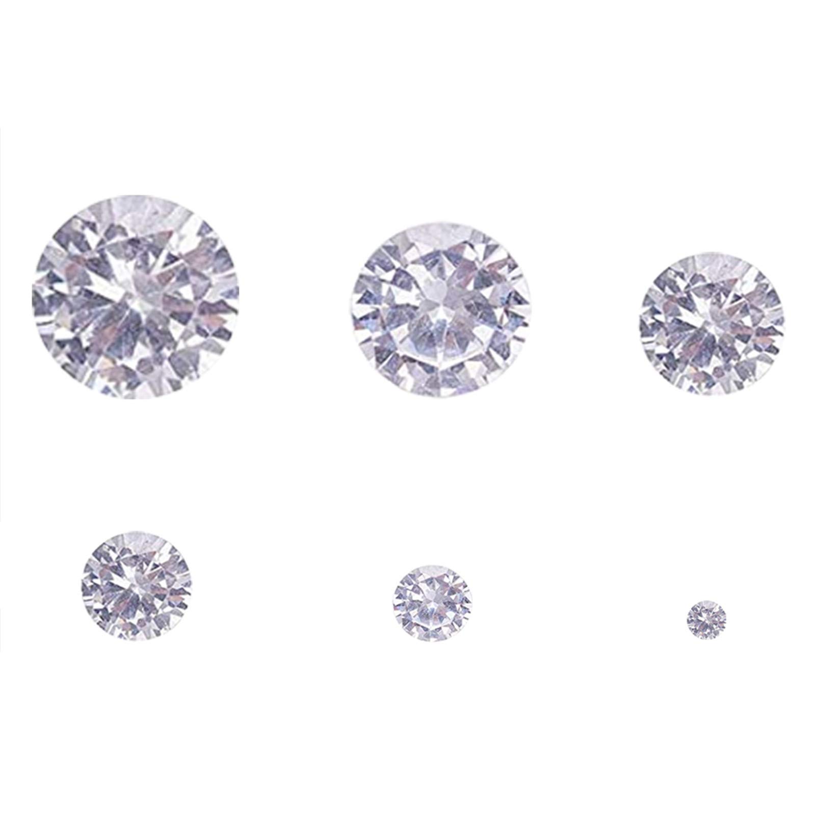 Jaydis 60pcs/Box Clear Cubic Zirconia Stone Loose CZ Stones Faceted Cabochons Rhinestone 6 Size(1-6mm) Pointed Back Diamante Gems for Nail Art Earring Bracelet Pendants DIY Craft Making