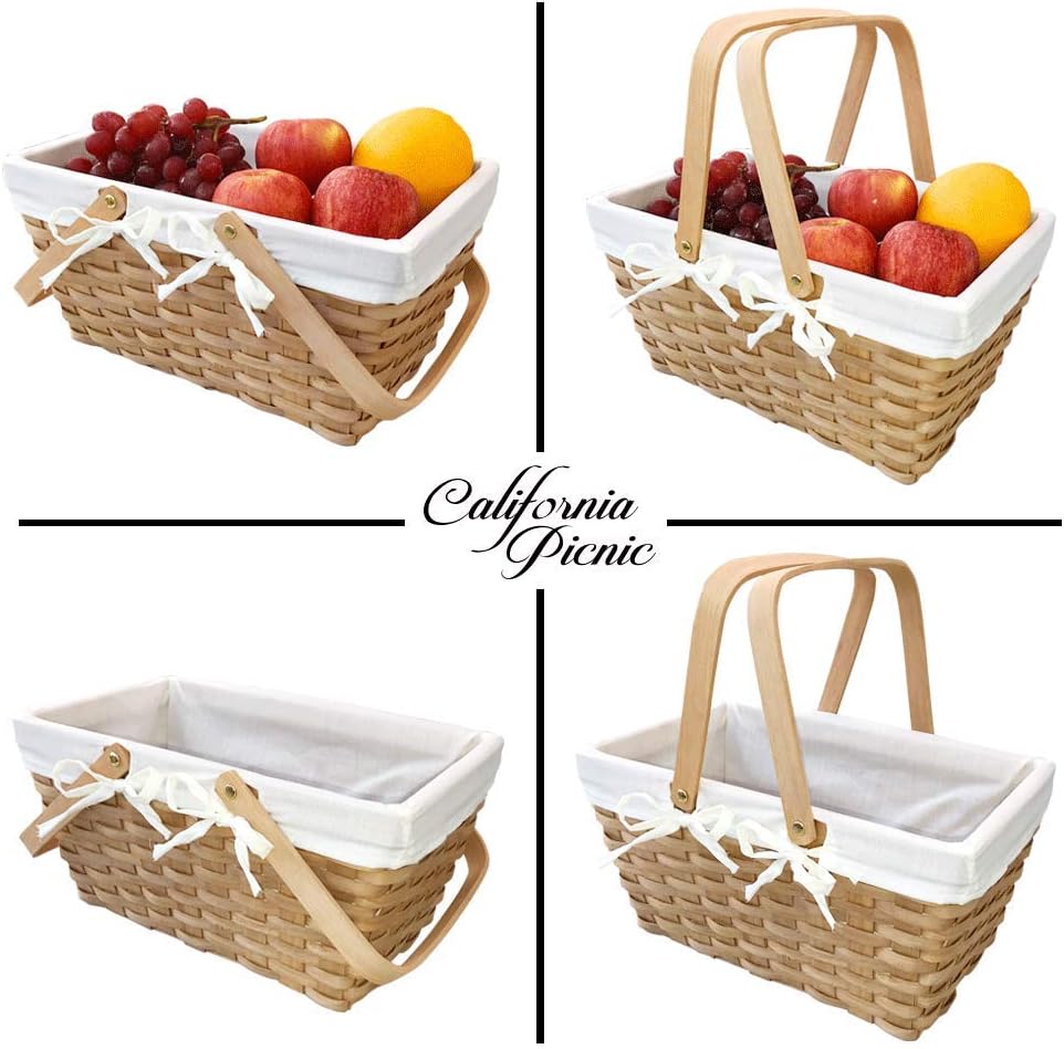1.8 KG Laundry Basket Cesta Picnic Tejido Natural Clamshell