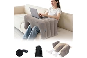 Bloomoja Inflatable Reading Pillow, Laptop Lap Desk with Inflatable Bag, Adjustable Gaming Pillows for Bed, Couch, Floor, Por