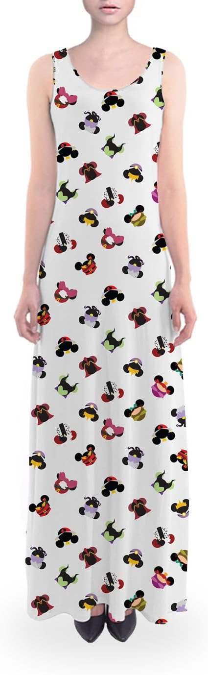 Disney Villains Mouse Ears Flared Maxi Dress