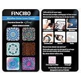 FINCIBO Screen Cleaner 6X Microfiber Sticker with Design for Smartphones, Tablets, iPad, Camera Lens, Computers, Laptop Screens - Set of 6pcs Bohemia Mandalas