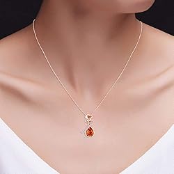 AFFY White CZ & Simulated Citrine Bezel Setting