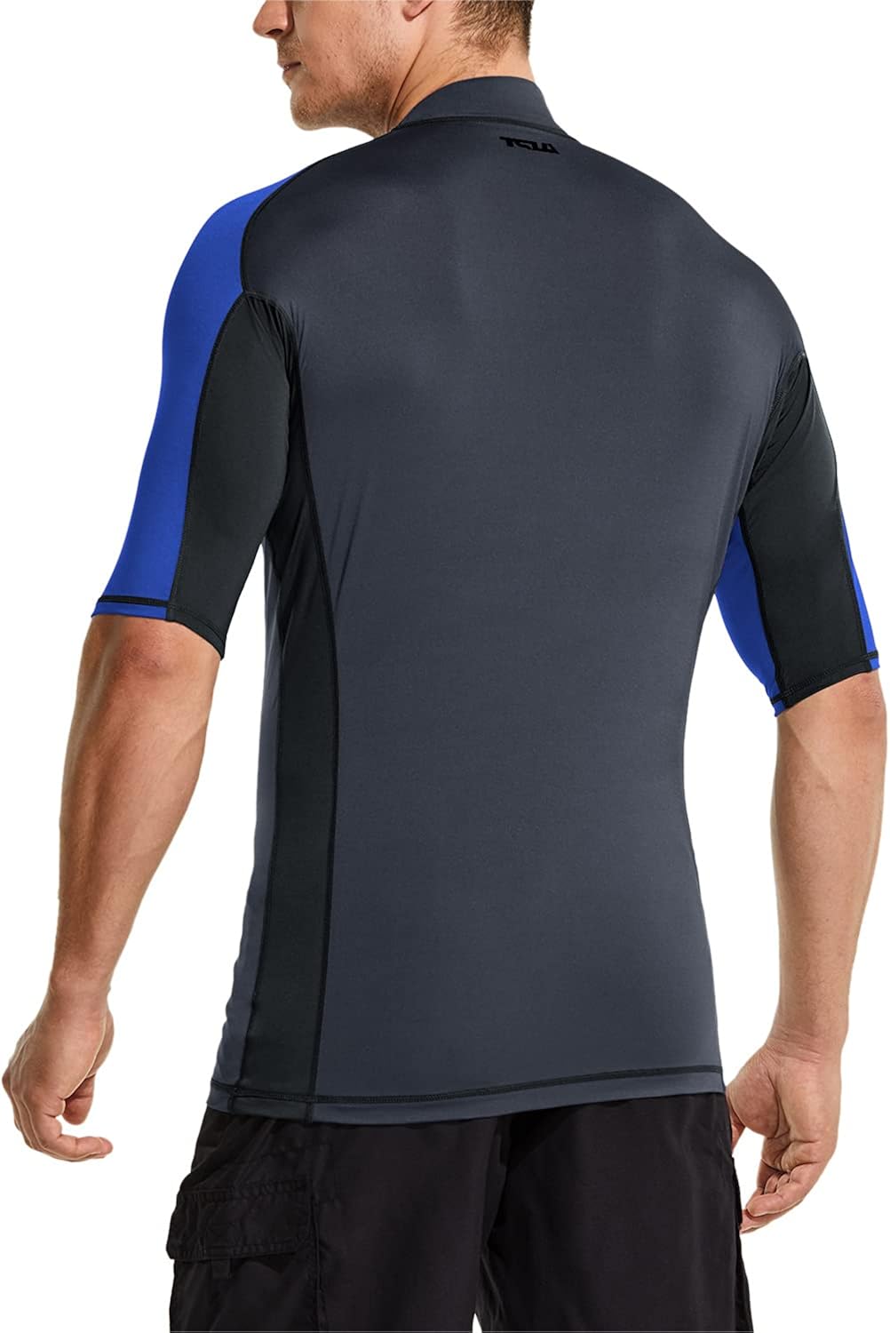 TSLA Men's Rash Guard Swim Shirts, UPF 50+ Quick Dry Mid/Short Sleeve Swimming Shirt, UV/SPF Water Surf Shirts: Sports & Outdoors