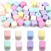 Colorful Velvet Beads for Pens Spacer Chunky Beads for Jewelry Making Beadable Pen Keychains Phone Charms Earrings Bracelet DIY Craft Christmas Ornament Garland Decor, 15mm Cube 40pcs