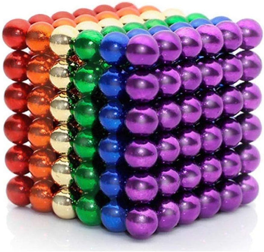 RAINBEAN Multi Colors 216Pcs Upgraded Version Sculpture Building Blocks Toys for Intelligence Learning Development and Creative Educational Toy, Office Desk Toy & Stress Relief-6 Colors