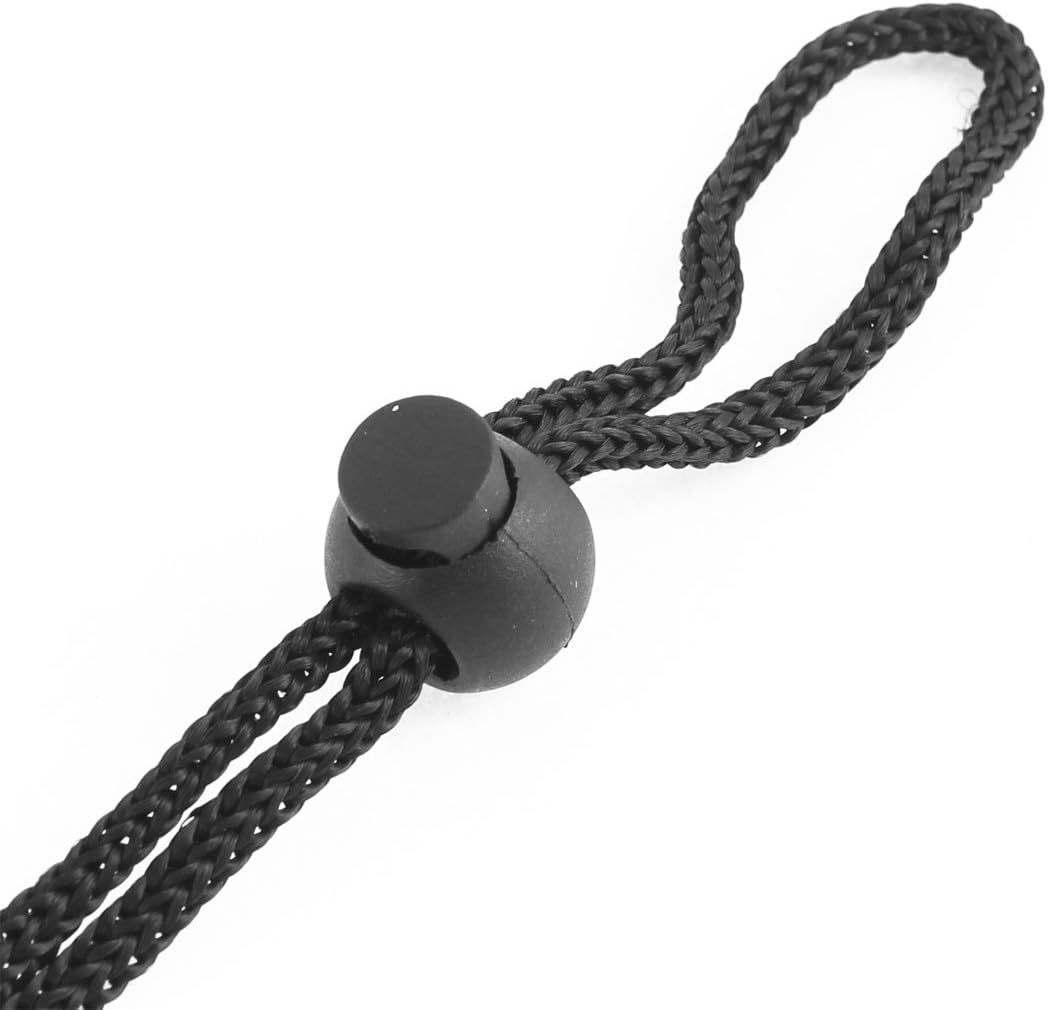 Sourcingmap Backpack Cord Lock Ends Buckle Clip Pull String Lanyard 10pcs Black - Image 3