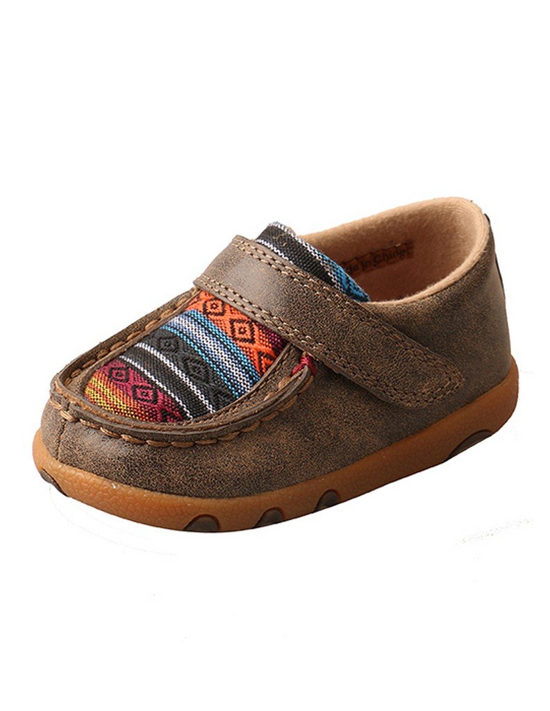 Twisted X Infant's Driving Moc, Moc Toe, Bomber & Multi Serape, 5 M Image