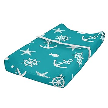 nautical changing pad cover