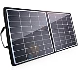 [High Effiency] 100W Solar Charger, Poweradd 18V 12V Foldable Solar Panel Water / Shock / Dust Resistant Sunpower Panel for Laptop, iPhone, Samsung, Generator, PowerHouse, ChargerCenter, UPS and More