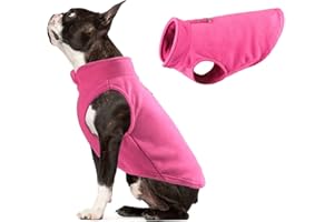 TYONMUJO Dog Fleece Vest Jacket Pet Dogs Clothes Warm for Small Medium Dogs Pink L