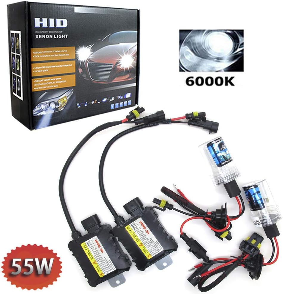 BOOMBOOST 55W HID Xenon Kit 6000K H7 xenon hid ballast HID Xenon Light bulb Headlight Lamp 12V xenon kit