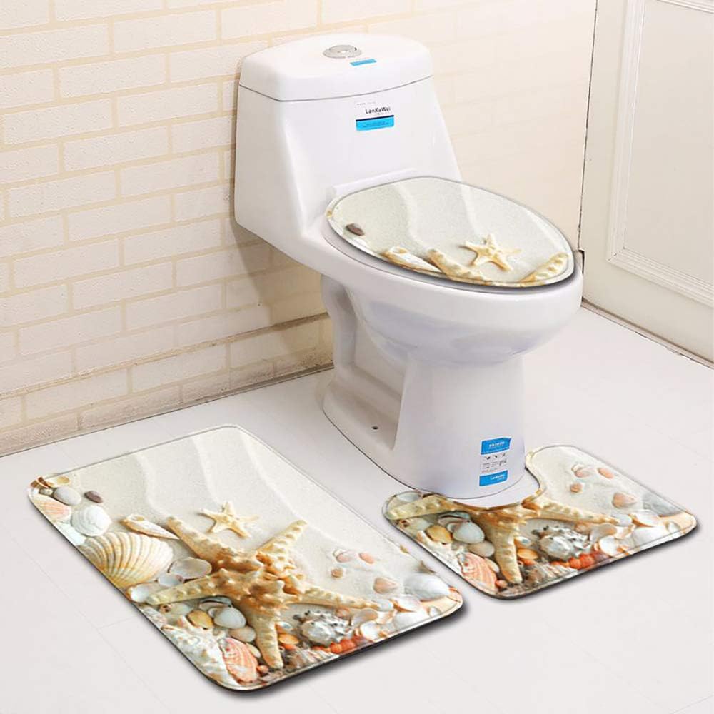 Lnte Wc Vorleger Rutschfest Polyesterfaser Polyester Badematten Set Badematte Wc Sitz Wc Sitzbezug Matte Badematten Set 3 Teilig Amazon Ca Home Kitchen