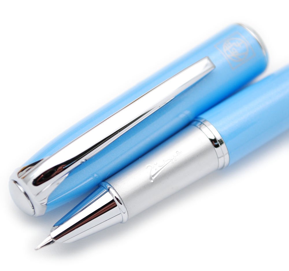 Picasso 916 Malage Ultrafine Accounting Fountain Pen EF Nib Original Box (Light Blue)