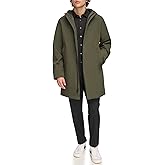 DKNY Men's Water Resistant Hooded Logo Parka Jacket