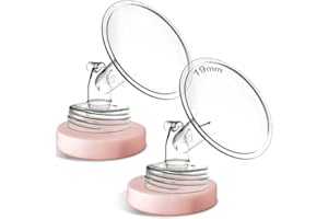 Nenesupply 19mm 2 pc Flanges Compatible with Spectra S2 S1 9 Plus Synergy Gold Breastpump Replacement to Spectra Pump Parts Flange Accessories Wide Mouth Work with Valve Backflow Protector Bottle