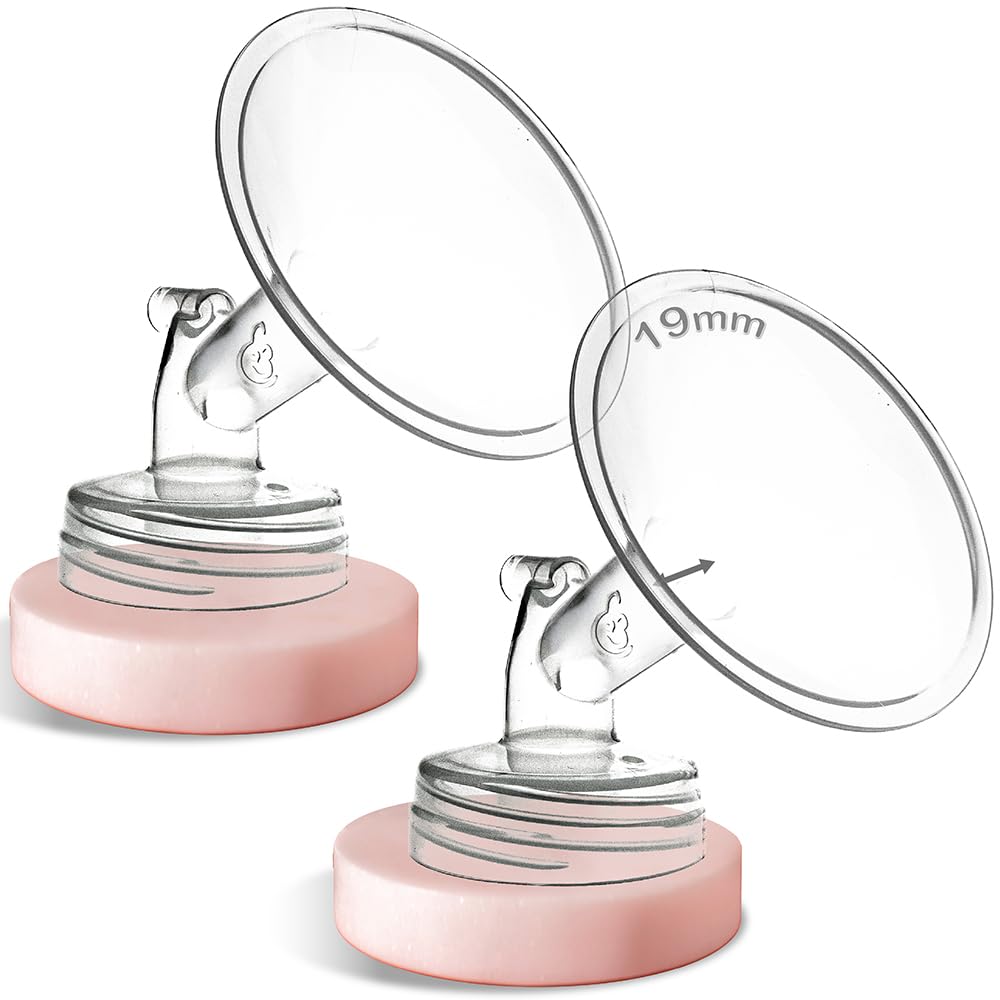 Nenesupply 2 19mm Flanges Compatible with Spectra S2 Spectra S1 Spectra 9 Plus Breastpump. Not Original Spectra Pump Parts. Not Original Spectra S2 Accessories Replace Spectra Flange and Breastshield