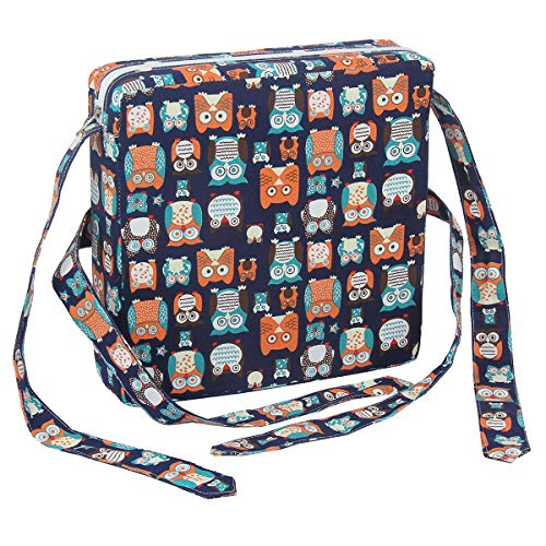 Children Increased High Chair Seat Pad Safe Booster Detachable Washable Dining Cushion (Royal Blue Owl)