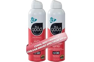 ALL GOOD MAKES EVERYTHING BETTER All Good Baby & Kids Sunscreen Spray - UVA/UVB Broad Spectrum, SPF 30, Zinc Oxide, Coral Reef Friendly, Water Resistant, Calendula, Aloe (6 oz)(2-Pack)
