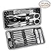 18Pcs Manicure Set Nail Clippers Pedicure Kit, 18 in 1 Stainless Steel Nail Clippers Set Professional Grooming Kit Nail Care Tools with Luxurious Travel Case for Women & Men