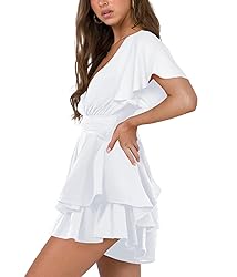 Nova In Sky White Short Dresses for Woman Petite