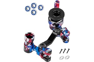 BRCatWPark Aluminium Steering Bellcrank Upgrades Part for 1/10 Slash Rustler Stampede 4X4 VXL BL-2s Hoss 4WD VXL,RC Steering Bellcrank Steering Link Hops up,w/Ball Bearings,Colorful