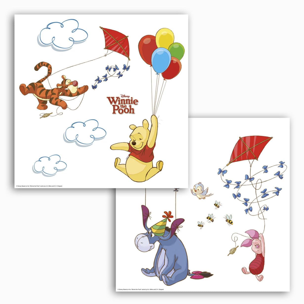 Komar 16403 Disney Winnie The Pooh Freestyle Deco Window Sticker - Multi-Colour (13-Piece)