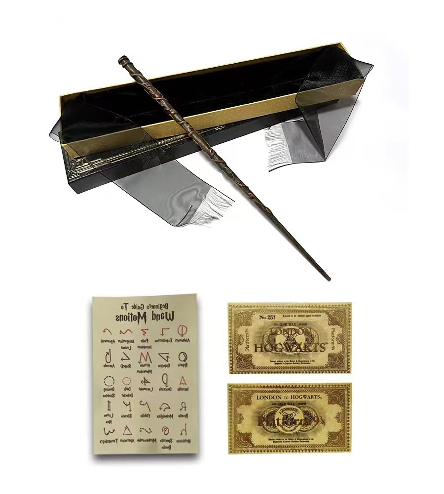 CustomOwnJewelry Magic Wand Hermione Granger Harry Potter Film Set Movie Props Wall Ollivanders Box Hermione Granger Costume Magic Wall, Brown, 15 Inches