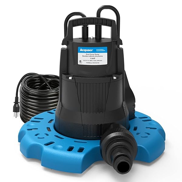 ACQUAER 1/4 HP AUTOMATIC SWIMMING POOL COVER PUMP,...