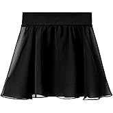 Abeillo Ballet Dance Skirt Pull On Elastic Dance Wrap Skirt Chiffon Girls Ballerina Skirts for Training, Performance