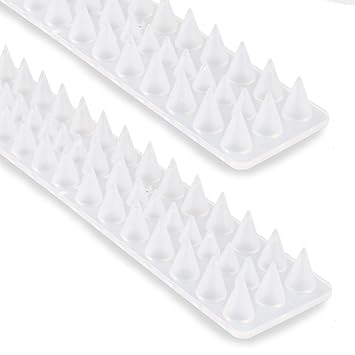 Vogelabwehr Taubenabwehr Katzen Spikes für Zäune & Mauern | Transparent - 10 Stück