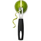 A Bar Above Channel Knife, Black Ergonomic Handle Stainless Steel Blade | Chef Grade Citrus Garnish Tool, Zester and Fruit Pe