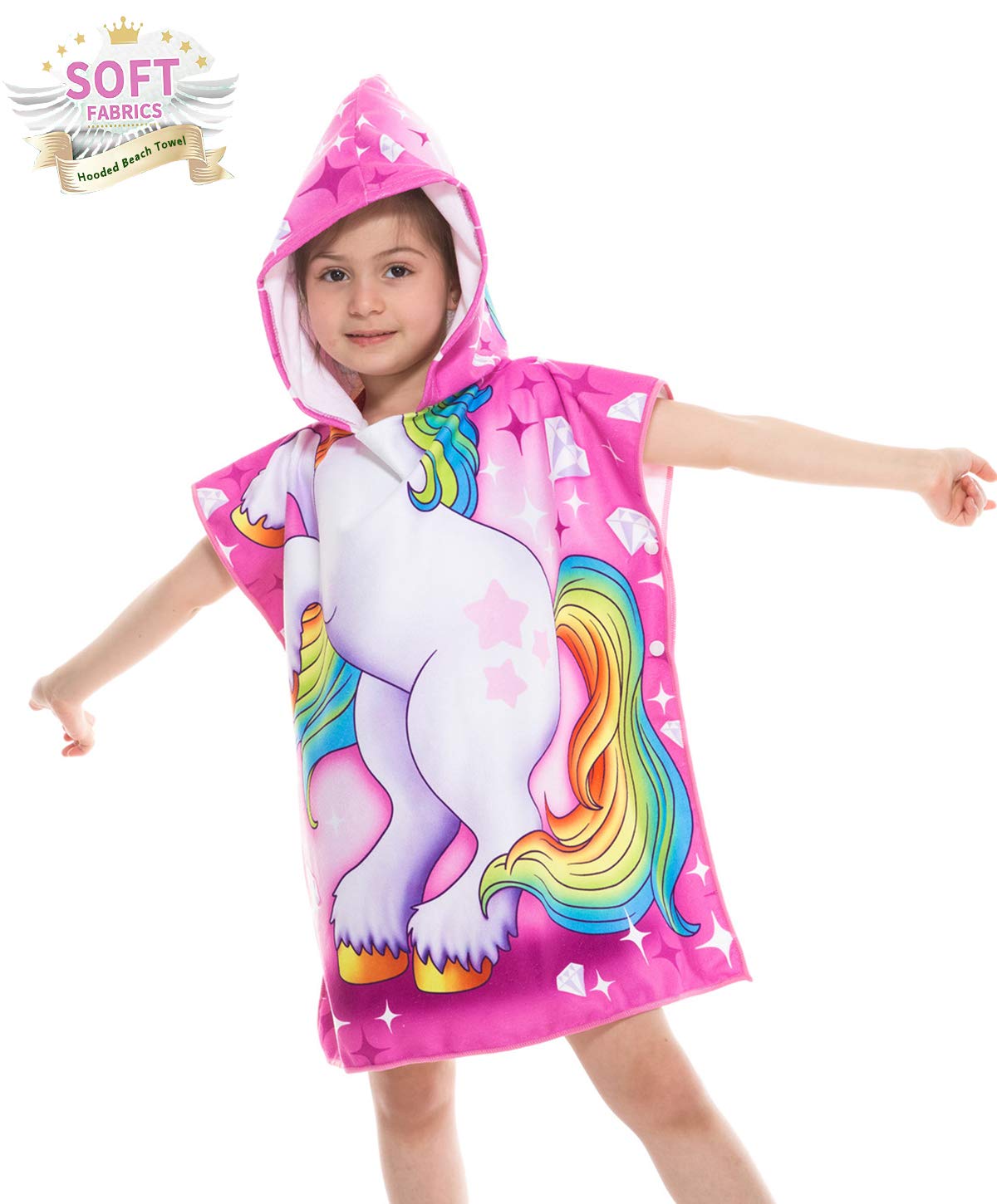 girls hooded beach towel