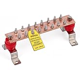 GOUNENGNAIL- 10" Copper Ground Bar Kit,900A Grounding Busbar Bar with UL Recognized SM40 Insulators Rated Uimp up to 7.2KV