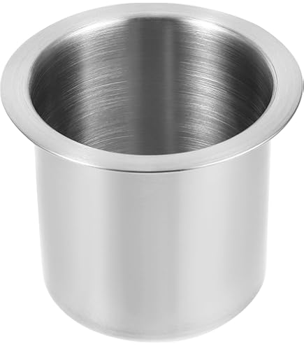 Pack Of 4 Stainless Steel Poker Table Cup Holder Inserts Recessed - View #9