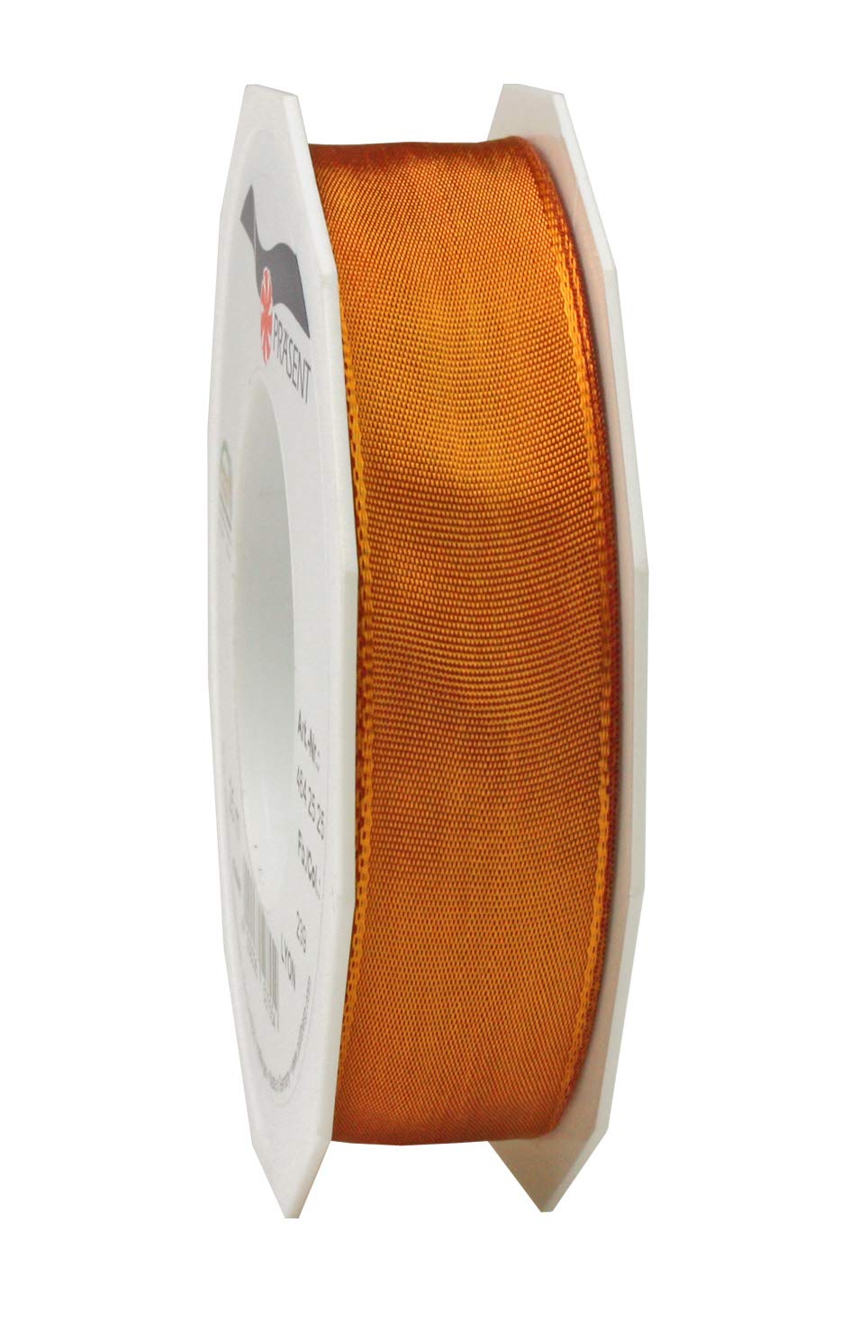 Präsent - Lyon Wired Taffeta Ribbon Amber 25 mm Width, 25 m Length