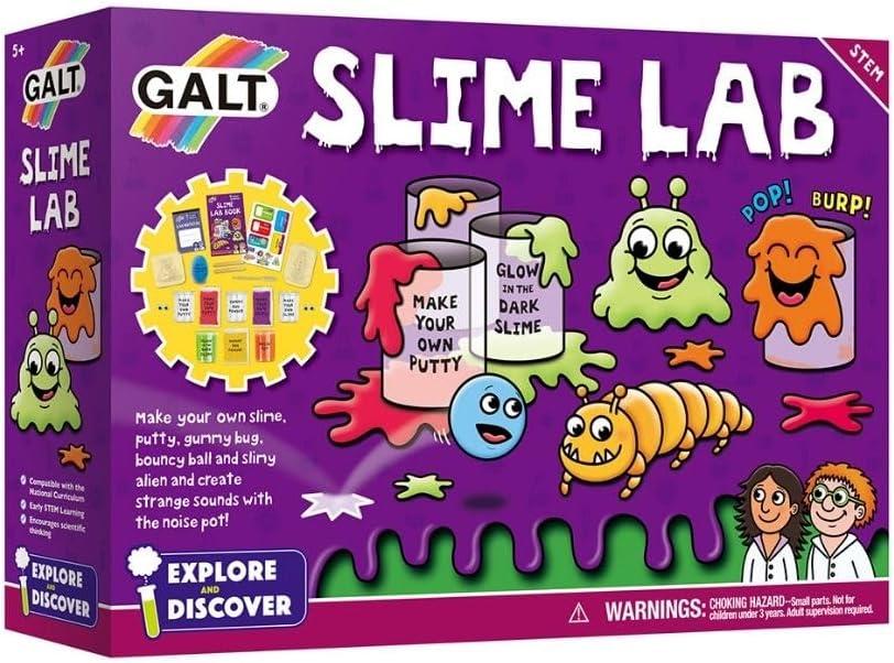 Galt Slime Lab Explore and Discover STEM Kit for Kids 7 Experiments