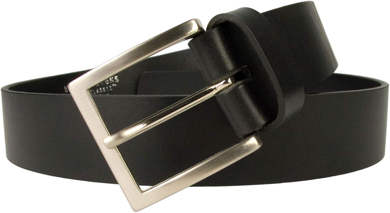 Mens Quality Leather Jeans Belt Made in UK 4cm Wide (1.57") Amazon