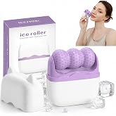 KERYALELA Ice Roller for Face, Cooling Facial Roller with Travel Case | Cooling Massage, 2 in 1 Dual Roller Design, Eye Puffiness Relief, Gua Sha Facial Skin Care Tools, Easy to Use and Clean