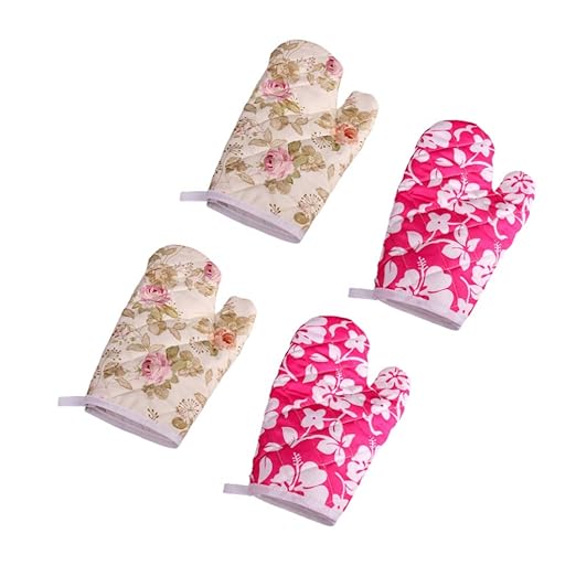 UPKOCH 4pcs Guantes de Horno Resistentes al Calor Guantes de ...