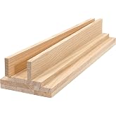 Wood Strips Slats Wooden Dowels for Crafts 3/8"x 1.5" x 15", 10 PCS Decorative Wood Trim Planks for Wall, Square Wooden Sticks for Crafting, Unfinished Pine Lumber Pieces for Woodworking Models Making