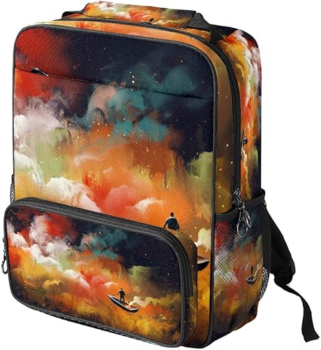 Amazon Co Jp Carrozza リュックサック 学生 大容量 リュック レディース 雲 船 マザーズバッグ デイバッグ メンズ かわいい おしゃれ シューズ バッグ