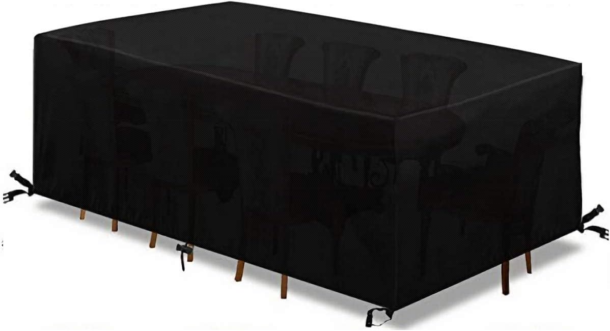 GEMITTO Garden Furniture Cover 155x115x65cm Patio Furniture Cover Upgraded Tear-Resistant, Waterproof, Windproof