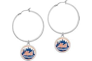 Game Time 101537 MLB New York Mets Hoop Earrings